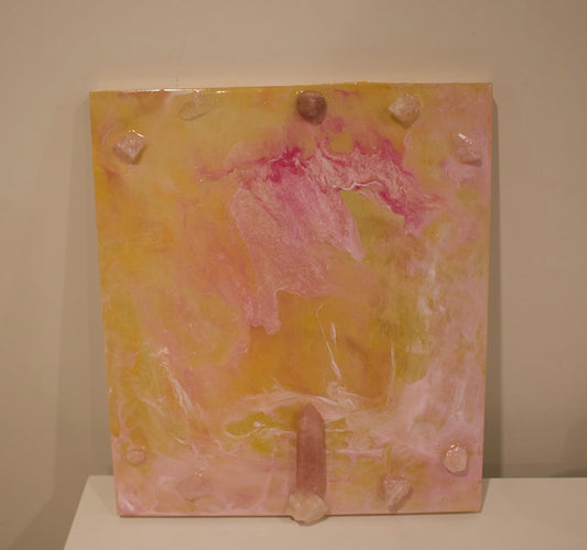 Resin Artwork - Rose Quartz Devine