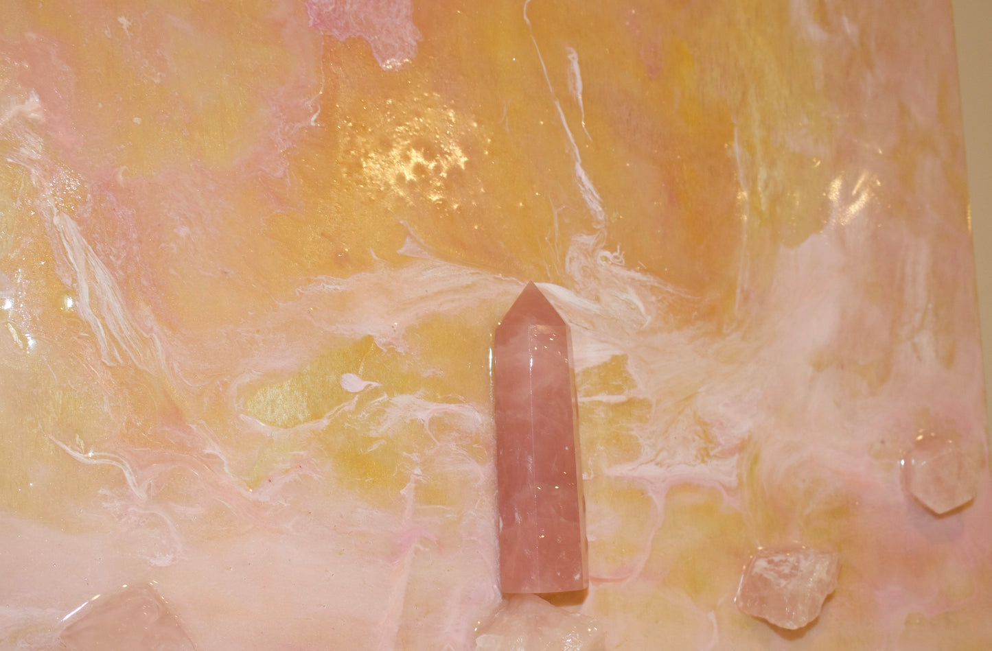 Resin Artwork - Rose Quartz Devine